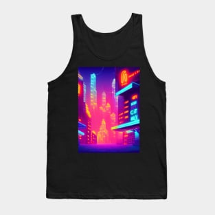 Japan Neon City Lights Tank Top